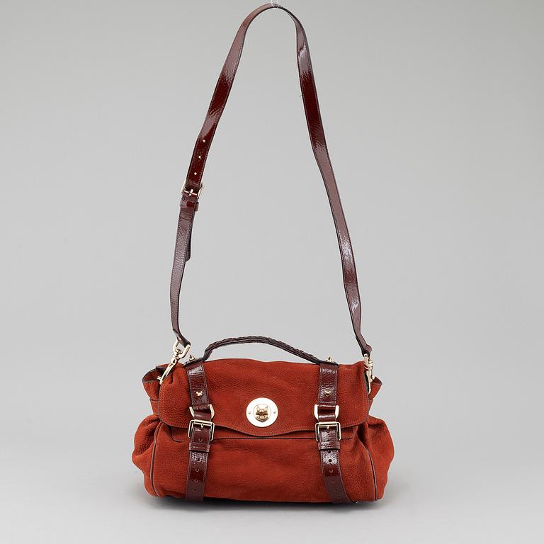 MULBERRY,  "Fox Lock Maxi Grain Nubuck Alexa" väska.