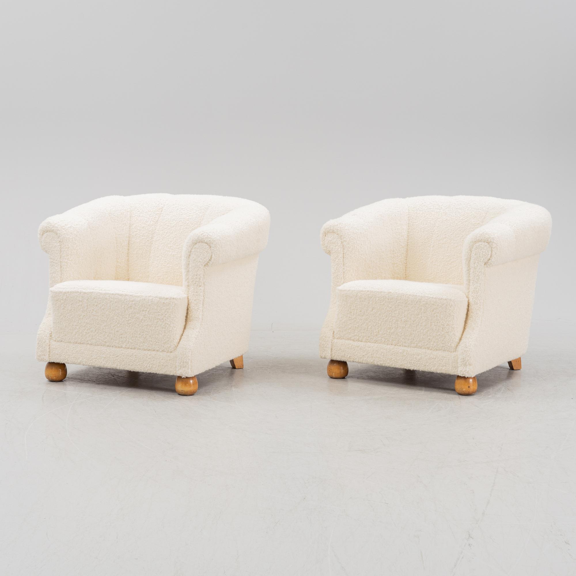 Fåtöljer, ett par, Swedish Modern, 1940/50-tal.