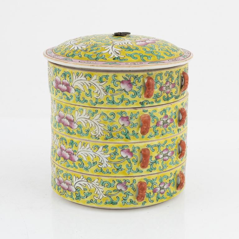 A four tiered food box, China, early 20th century.