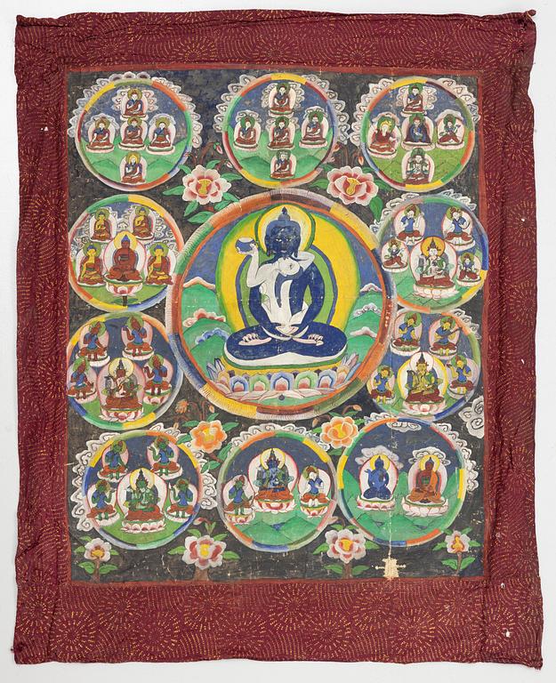 A Southeast Asian Thangka, 20th century.