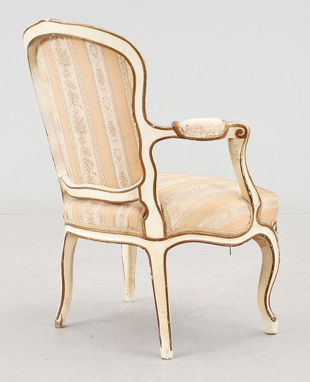 KARMSTOL, rokokostil, 1800-tal.