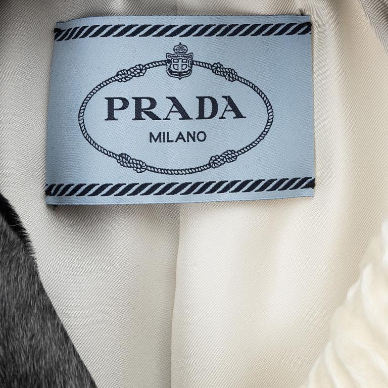 Prada, a persian lamb fur coat, size 36.