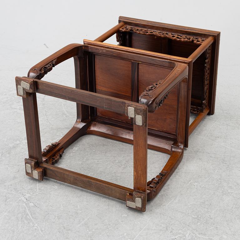 A Chinese hardwood table / shelf, 1900s.
