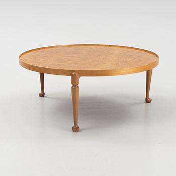 Josef Frank, a model '2139' burr elm veneered coffee table, Svenskt Tenn, after 1985.