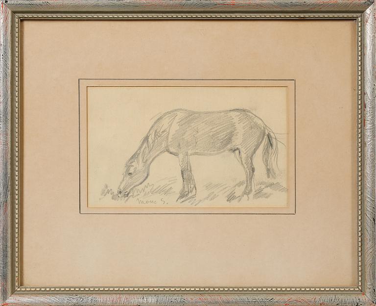 MOSSE STOOPENDAAL, teckning, signerad.