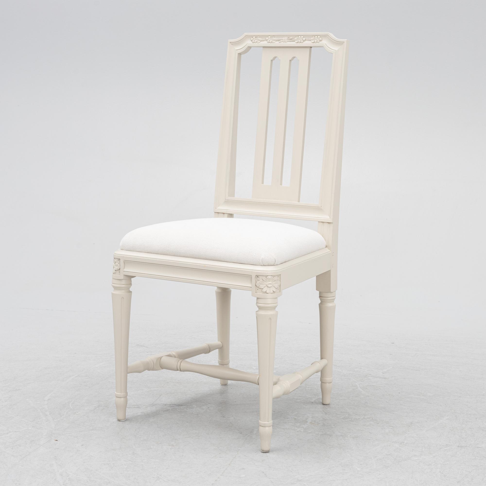 A late 19th century desk and an "Odenslunda" chair from IKEAs 18th century series.