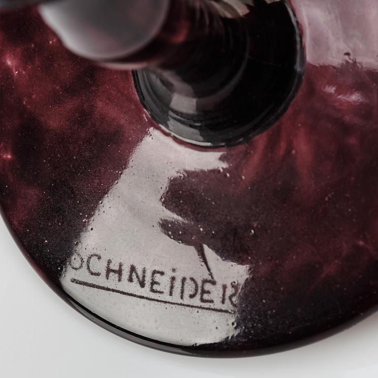 Cristalleries Schneider (Charles & Emile Schneider) a glass goblet 'a Coupe Bijoux', France 1920s.