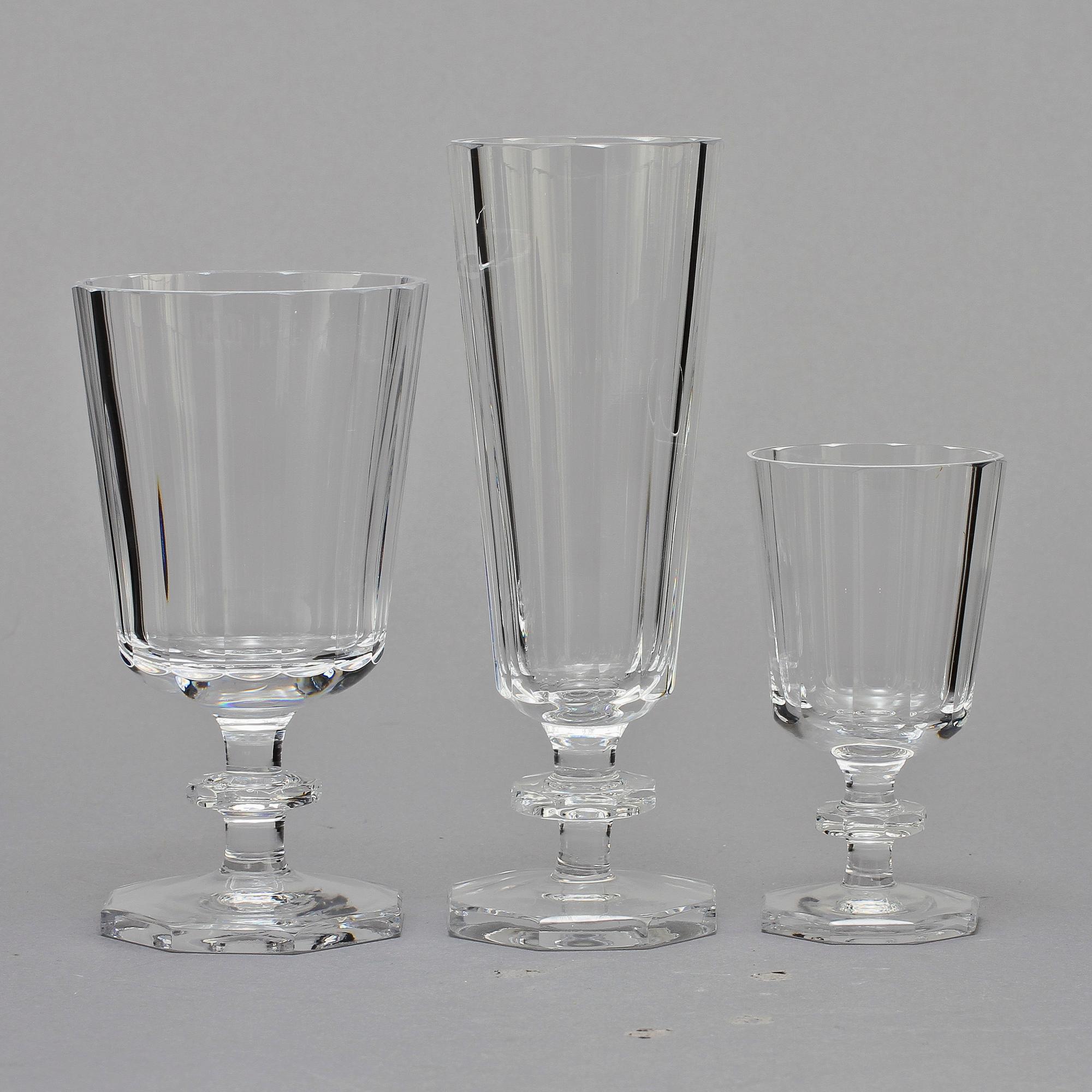 GLASSERVIS, 71 delar, Karlberg, Elis Bergh, Kosta, 1900-tal.