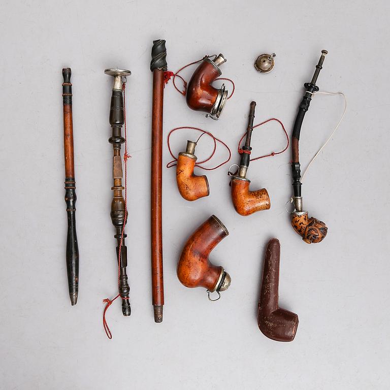 SJÖSKUMSPIPOR, 6 st, sent 1800-tal.