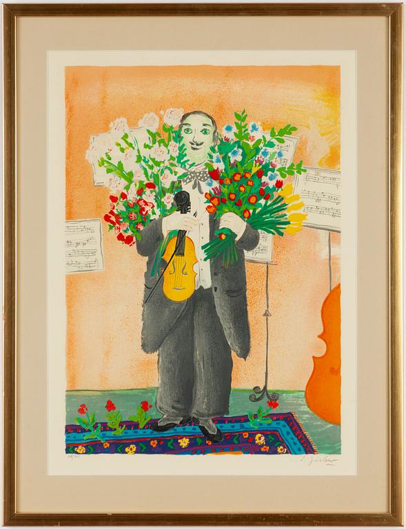 Lennart Jirlow, "Violinist med blommor".