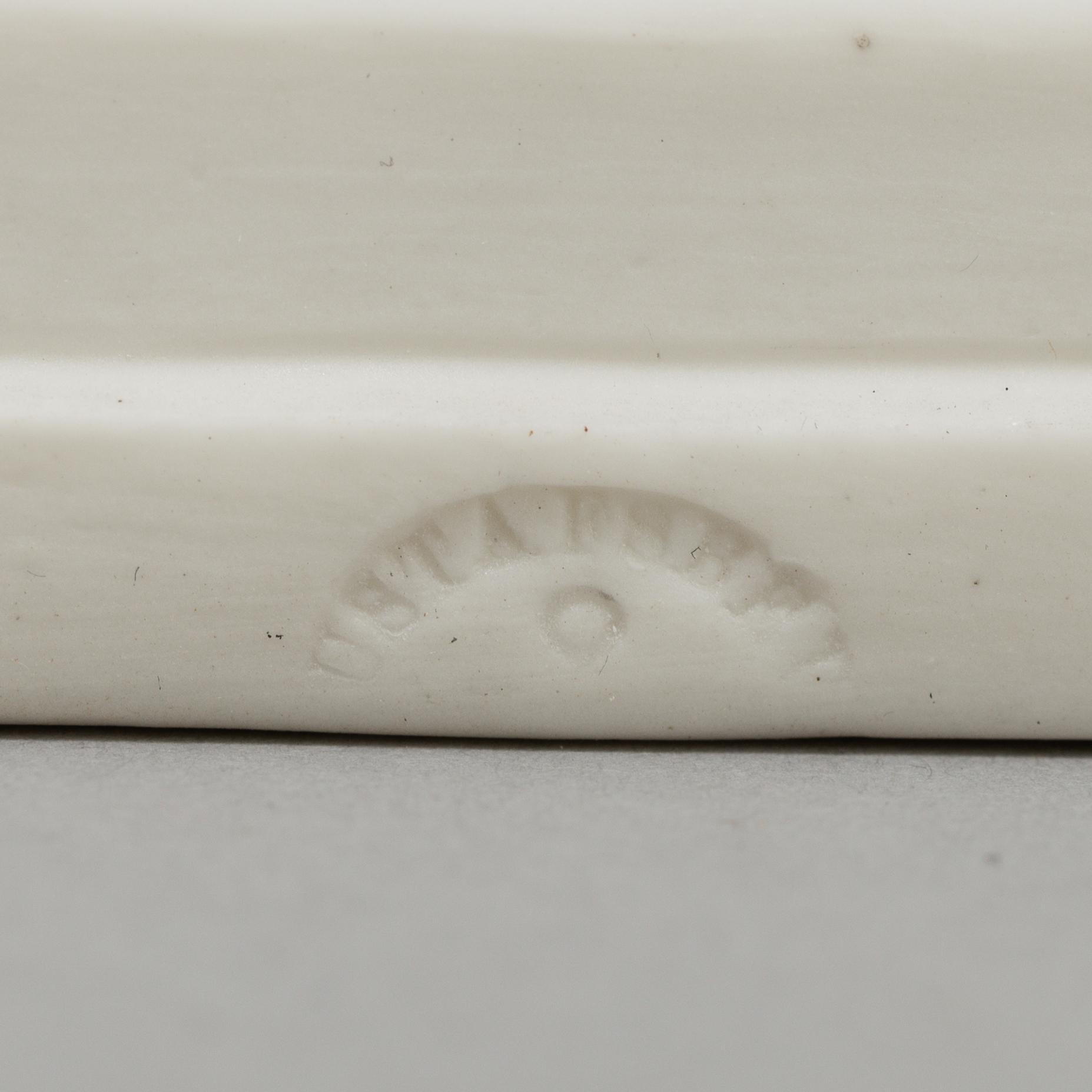 THREE PARIAN PAPER WEIGHTS, one marked Gustafsberg, ca 1900.