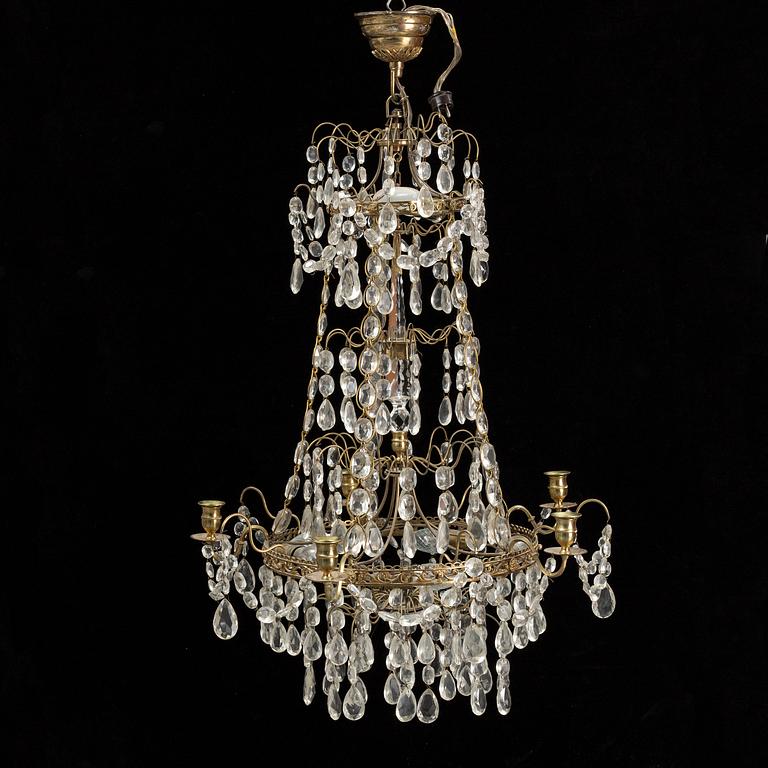 A mid 20th century gustavian style chandelier.