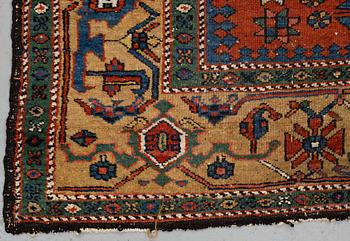 A rug, semi-antique Karadja, ca 216 x 140-144 cm.