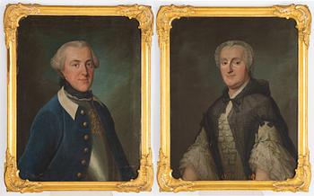 Svensk konstnär, 1700-tal, ett par, olja på duk, daterade 1764 & 1765.