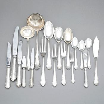 BESTICKSERVIS, 150 delar, silver, svenska importstämplar, 1900-tal. Tot ca 7098 gram.