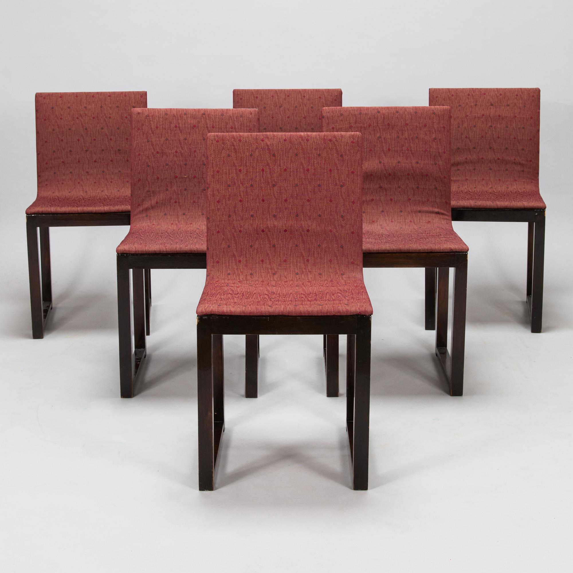 Werner West, Six chairs for Keravan Puusepäntehdas, Stockmann. Designed 1933.