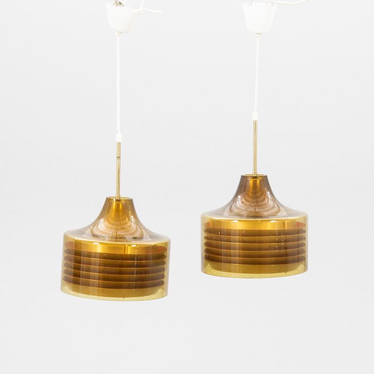 Ceiling lamps, a pair of Fagerhult from the 1960s/70s.