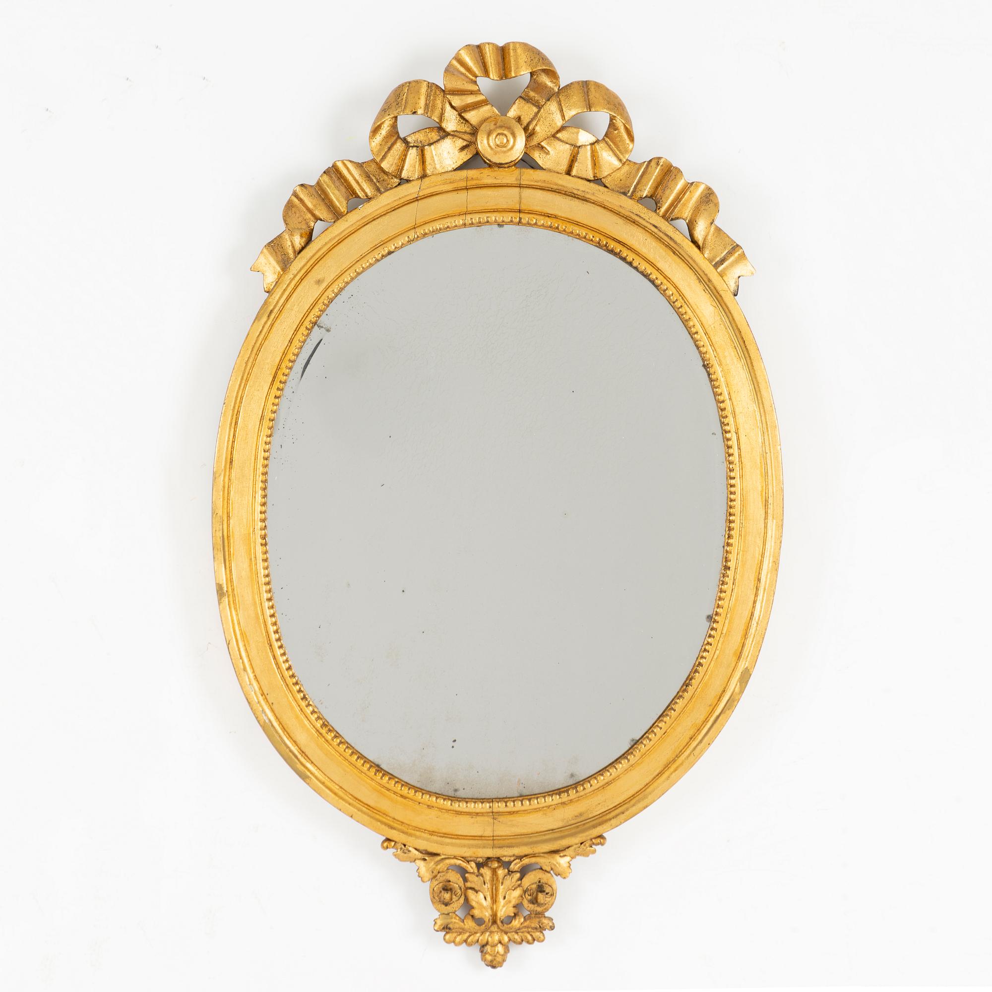 A mirror wall sconce, Gustavian, late 18th Century.