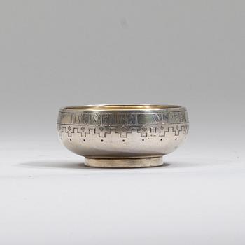 SALTKAR, förgyllt silver, Ryssland, S.Petersburg 1800-talets slut.