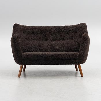 Finn Juhl, a 'Poet' sofa, Niels Vodder, mid 20th Century..