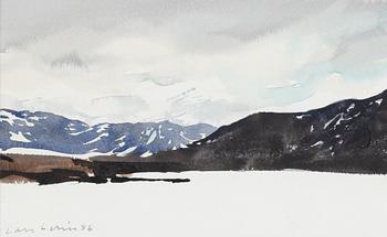 Lars Lerin, watercolor, signed and dated -86.