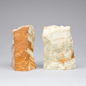BOKSTÖD, 2 st, onyx.