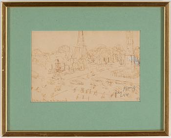 MAJ BRING, INdian ink and ball point pen on paper, signed Maj Bring and dated 46-48.