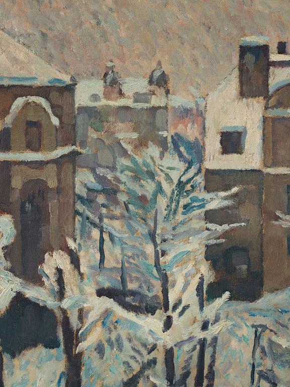 Leo Putz, "Stadtgarten im Schnee".