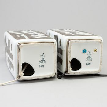 CARL-HARRY STÅLHANE, bordslampor, ett par, keramik, "Orient", Rörstrand.