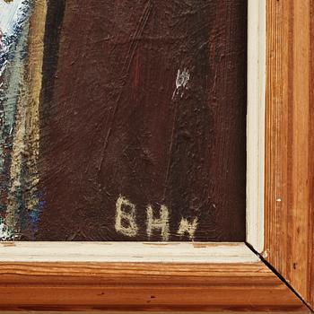 BRITA HANSSON, olja på pannå, monogramsign.