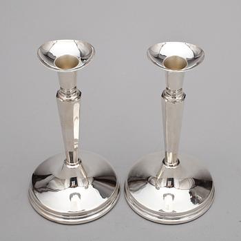 LJUSSTAKAR, ett par, silver, MGAB, Uppsala, 1964.