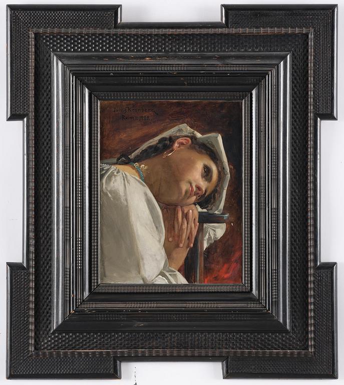 Julius Kronberg, Italian girl in thoughts.