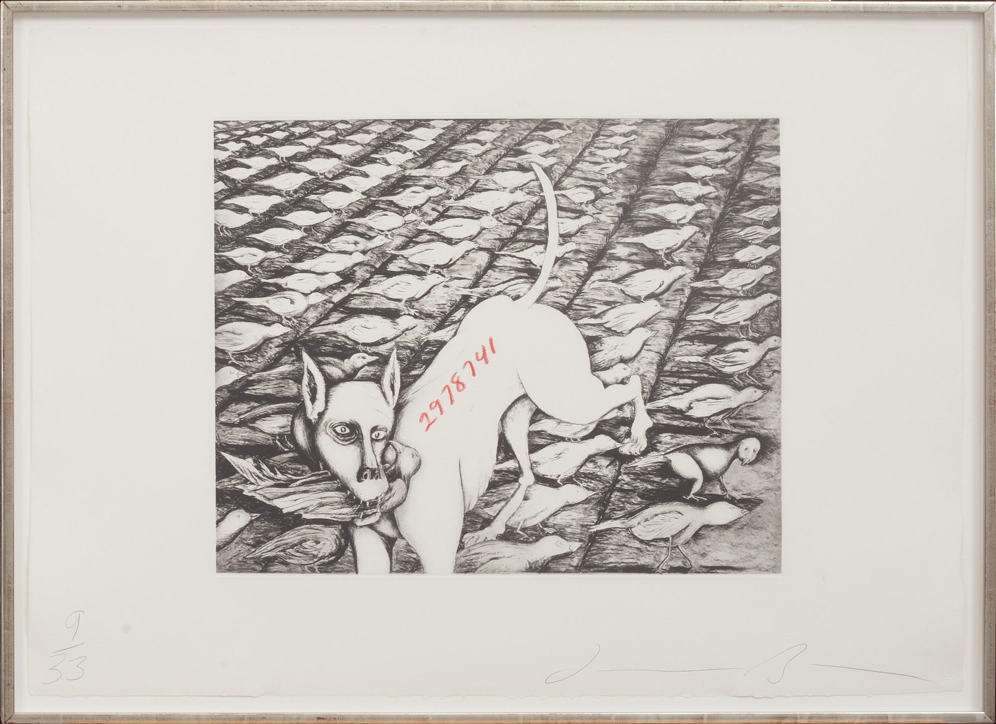 JONATHAN BOROFSKY, färgserigrafier, 2 st, signerad o numrerad.