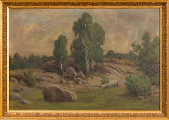 AXEL CHORIN, oil on panel, signed.