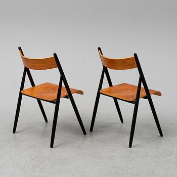 STOLAR, ett par, "nr 206 T", Stolfabriks AB, 1950-talets mitt.