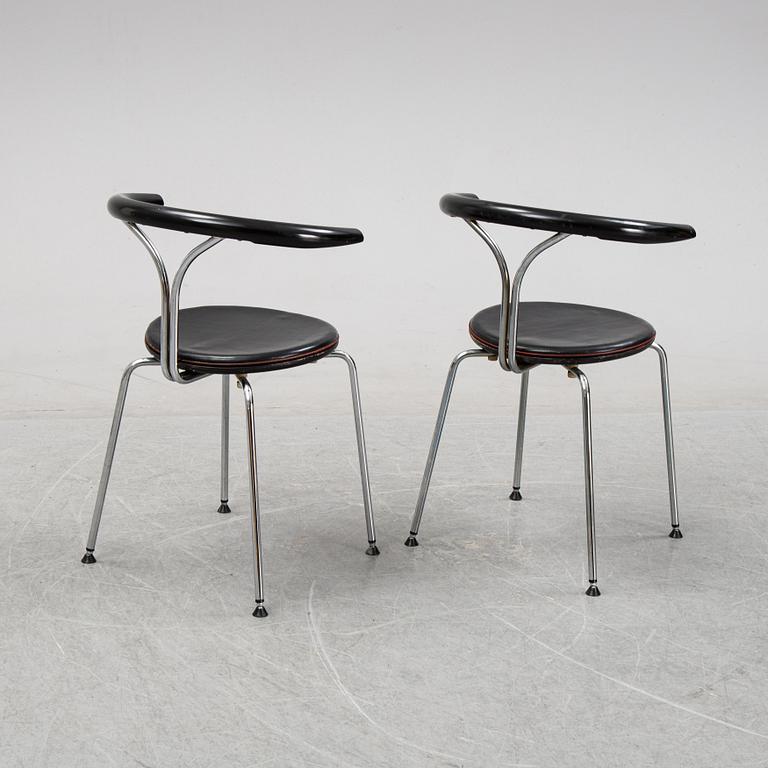 A pair of chairs by Björn Alge, Lindlöfs Interiör, Lammhult, Sweden, 1980-90s.