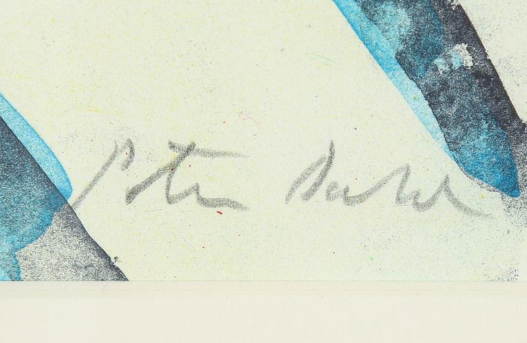 Peter Dahl, lithograph in colours, signed PT.