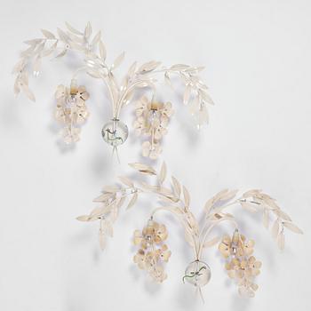 Vägglampor, ett par, 1900-talets andra hälft.