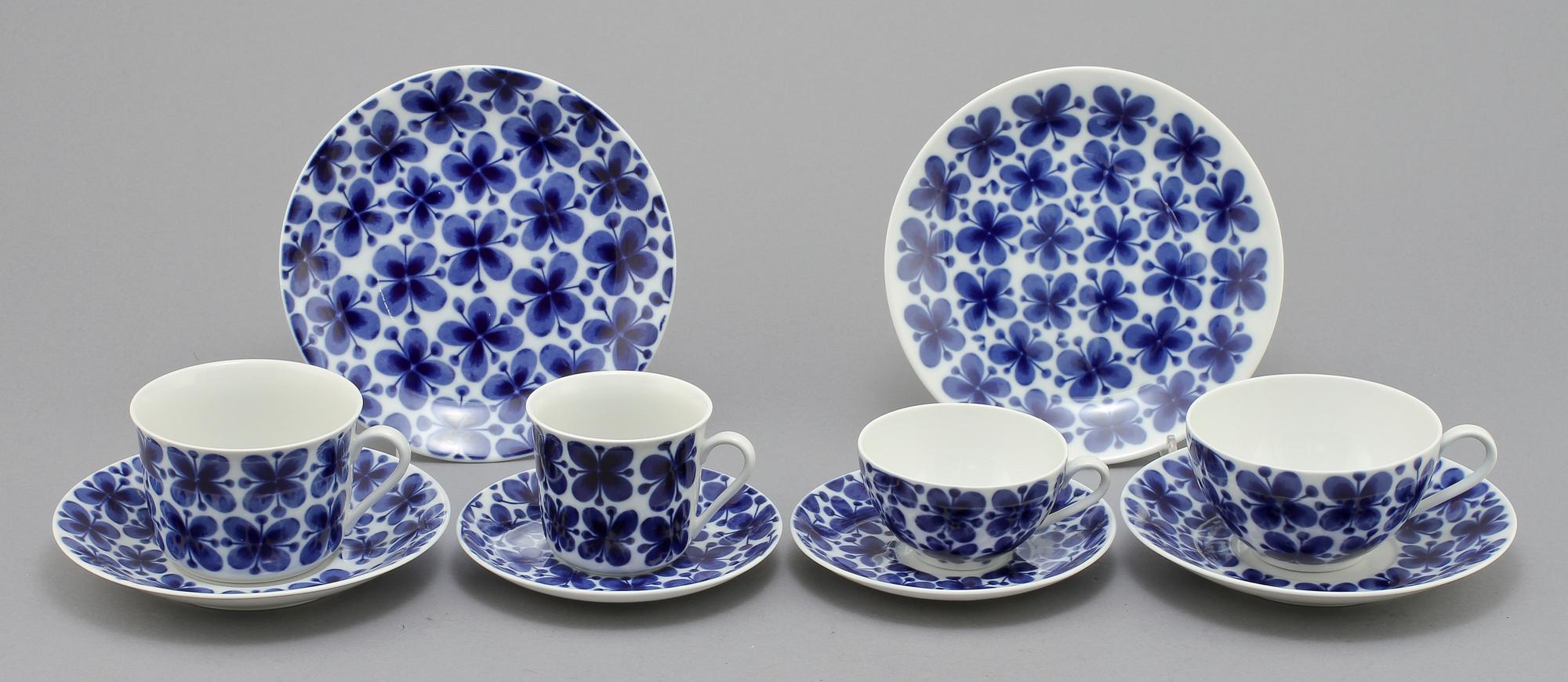 KAFFE- OCH TESERVISDELAR, 30 st, porslin, "Mon amie", Marianne Westman, Rörstrand, 1900-talets andra hälft.