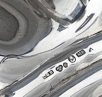 KANDELABER, silver, rokokostil, C G Hallberg, Stockholm 1938.