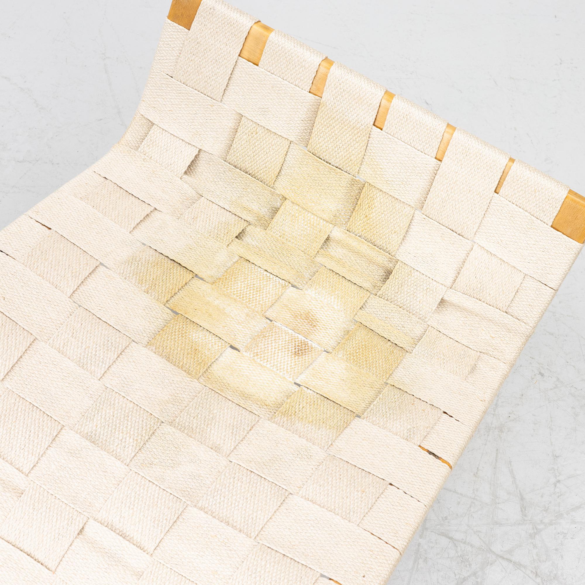 Bruno Mathsson, a 'Pernilla' armchair with ottoman, Firma Karl Mathsson, Värnamo.