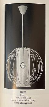 Harald Notini, a rare ceiling lamp model 11509, Arvid Böhlmarks Lampfabrik, Stockholm, 1950s.