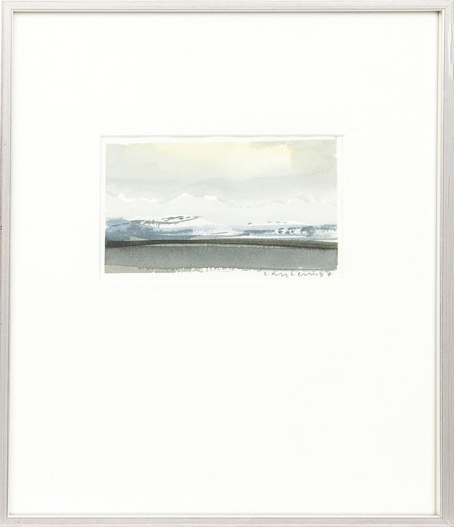 Lars Lerin, Mountain landscape.