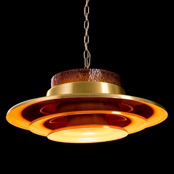 A 1970s ceiling light, Kera-Lux, Mänttä, Finland.