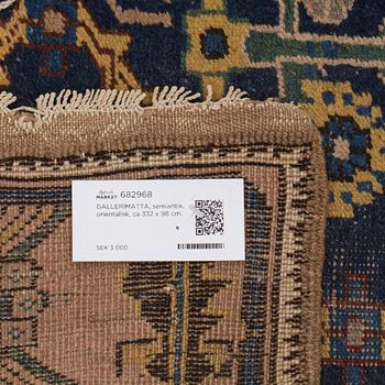 GALLERIMATTA, semiantik, orientalisk, ca 332 x 98 cm.