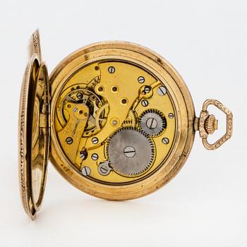 ROA WATCH CO, Geneve, pocket watch, 52 mm, hunter.