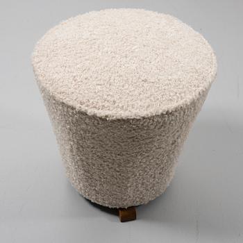 Armchairs, a pair, with footstool, Art Deco, first half of the 20th century.