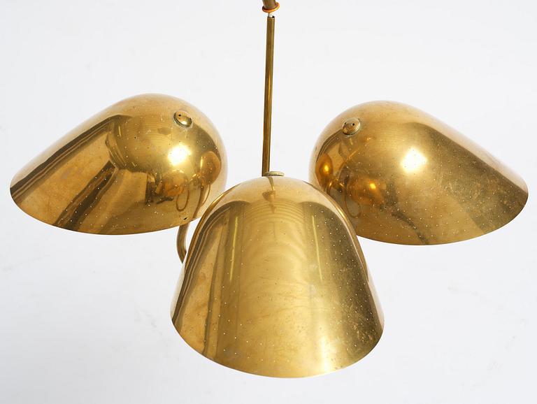 Carl-Axel Acking, taklampa, modell "958", Bröderna Malmströms Metallvarufabrik, Malmö, 1940-tal.