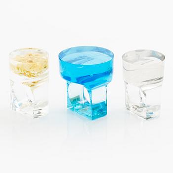Siv Lagerström, three acrylic rings, 1970s.