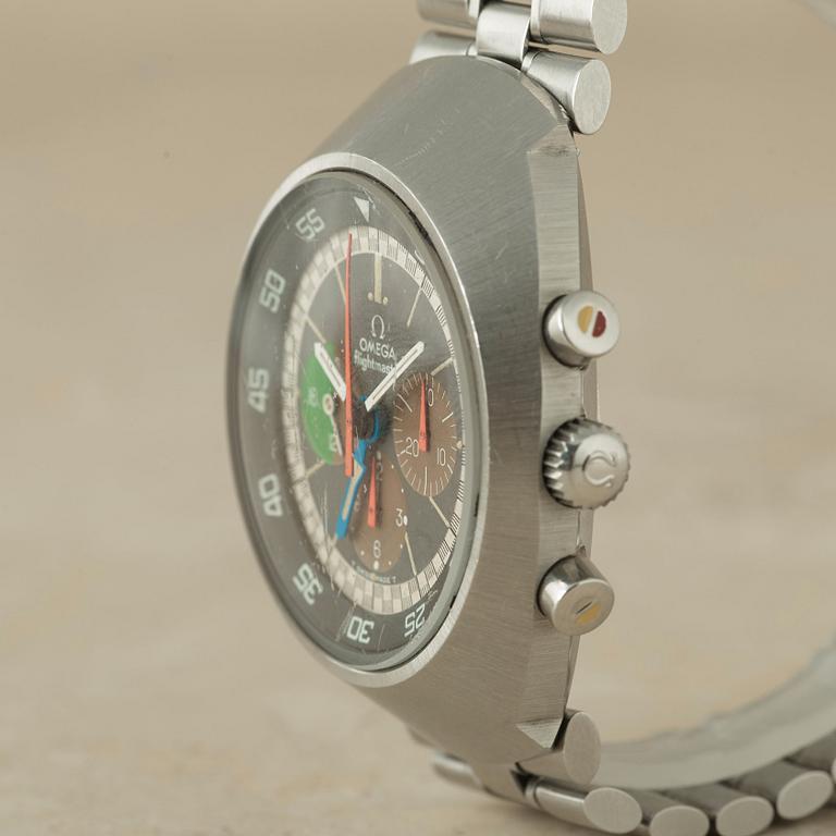 OMEGA, Flightmaster (T SWISS MADE T), chronograph, wristwatch, 43 x 53 mm,